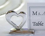Playful Hearts Silver Placecard Holder