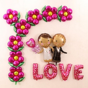 Bride & Groom Love Balloon Set