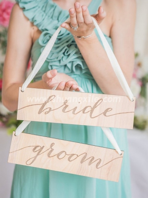 Bride and Groom Wooden Sign (Rental Fees: $15)