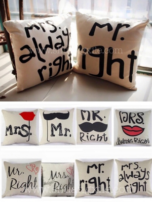 Mr Right Mrs Always Right Cushion Set