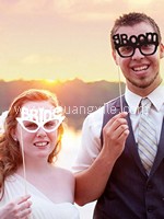 Bride & Groom Glasses Photo Props