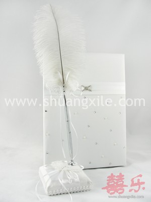Guestbook Feather Pen Holder Set – Butterfly