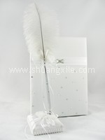 Guestbook Feather Pen Holder Set – Butterfly