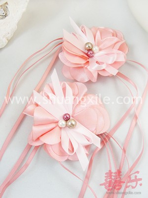 Pink Floral Wrist Corsages