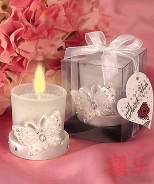 Butterfly Frosted Candle Holder